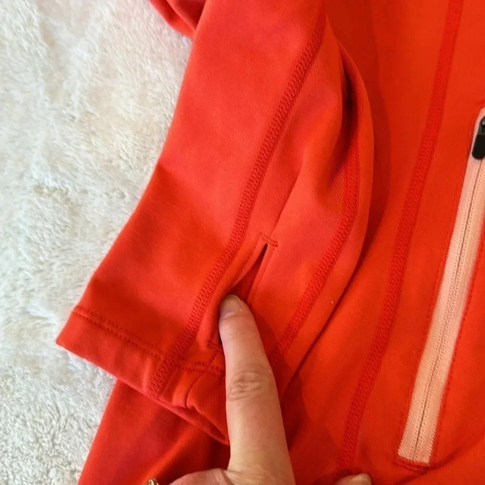 BAYLEAF Sport Women’s Yoga Thermal Quarter zip in coral color size M - Picture 7 of 9
